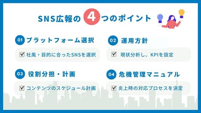 SNS 広報　ポイント　コツ